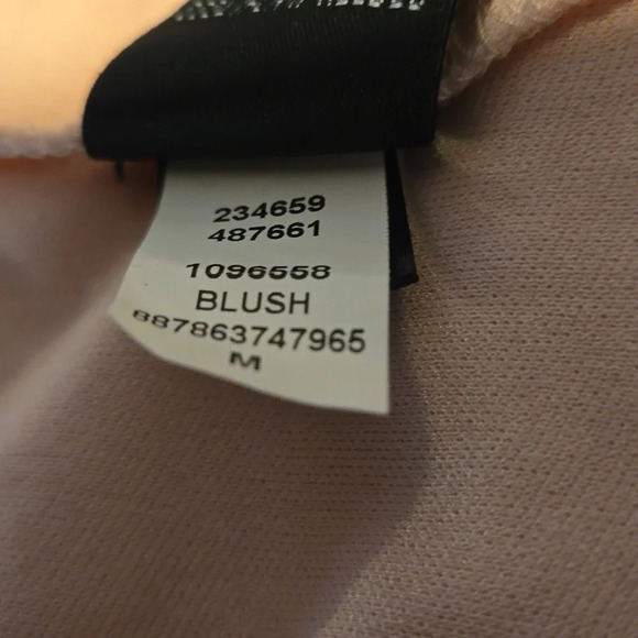 IZ Byer Junior Size M Ruffle Metallic Chiffon Top Color: Blush_Flaw - Picture 6 of 8